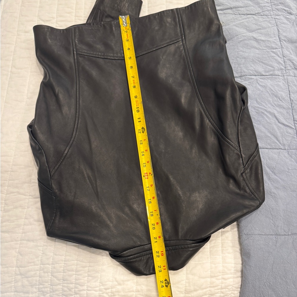 Lucky Brand Black Leather Motorcycle Jacket - Picture 7 of 12